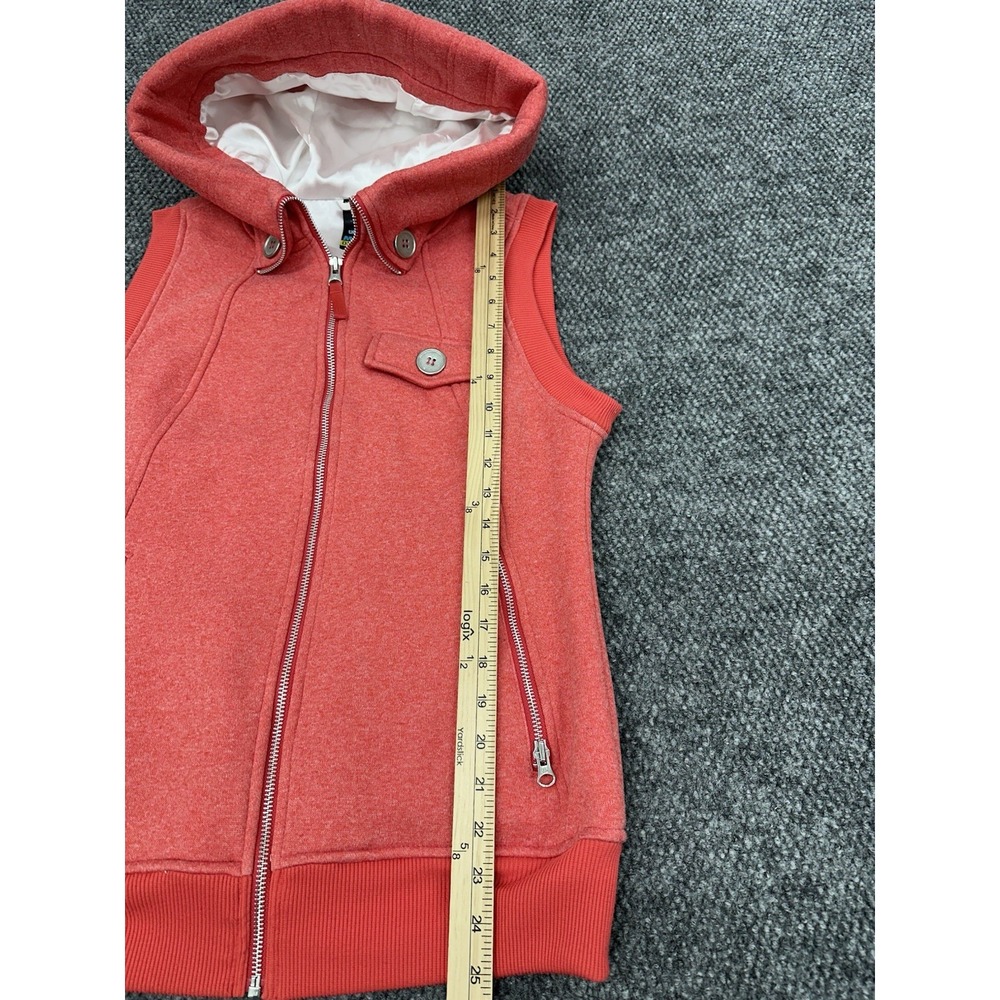 Burton Women's Medium Dryride Starr Vest Lined Hooded Ski Snowboard Red/Pink - Picture 10 of 11